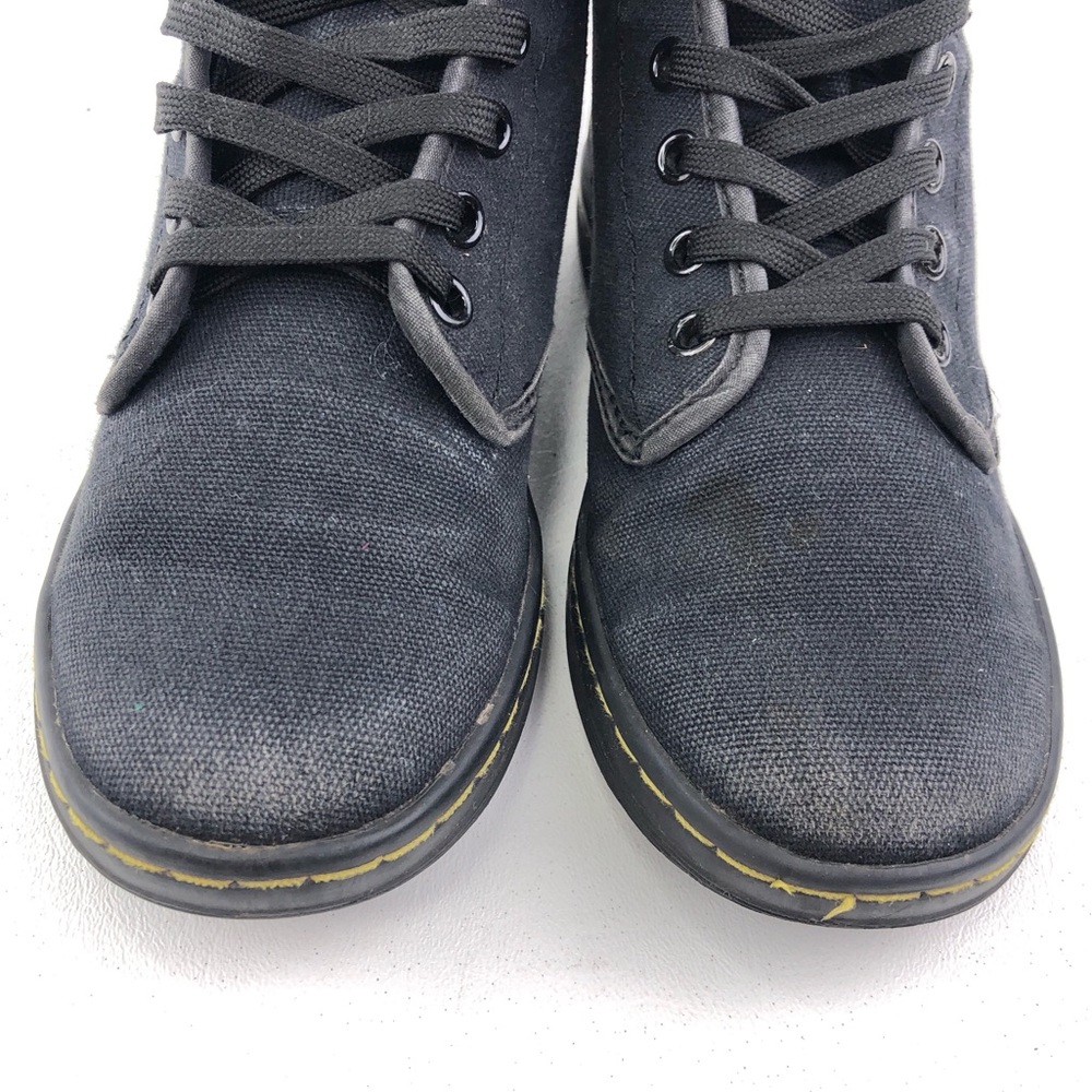 Dr. Martens Shoreditch Black Canvas Ankle Boots 5 - Picture 9 of 11